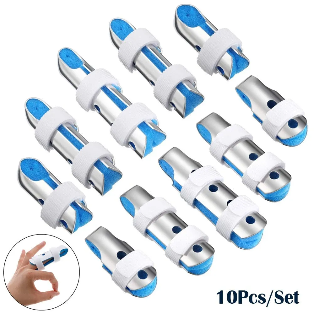 10 Pcs Aluminium Toad Finger Protector Brace for Posture Corrector Recovery Injury