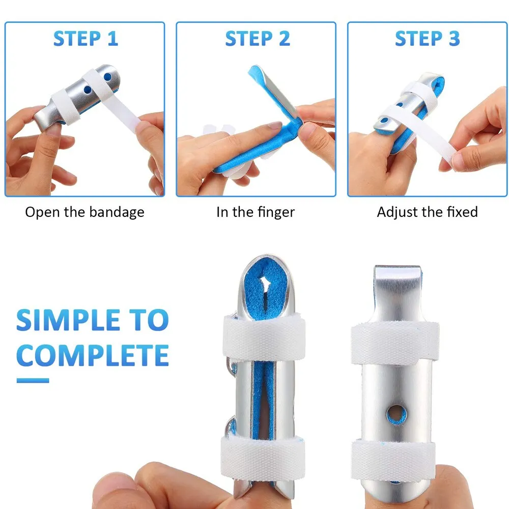 10 Pcs Aluminium Toad Finger Protector Brace for Posture Corrector Recovery Injury