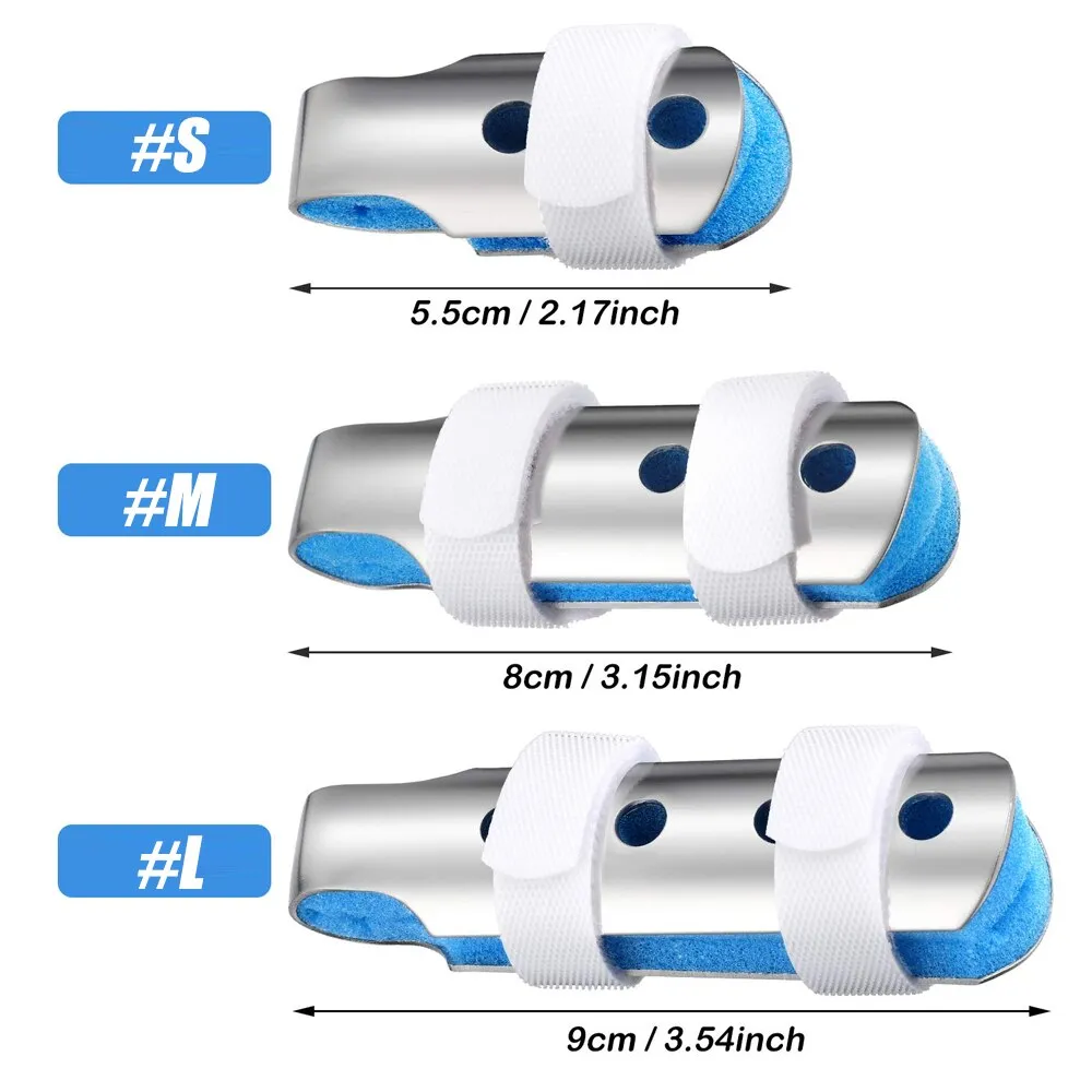 10 Pcs Aluminium Toad Finger Protector Brace for Posture Corrector Recovery Injury