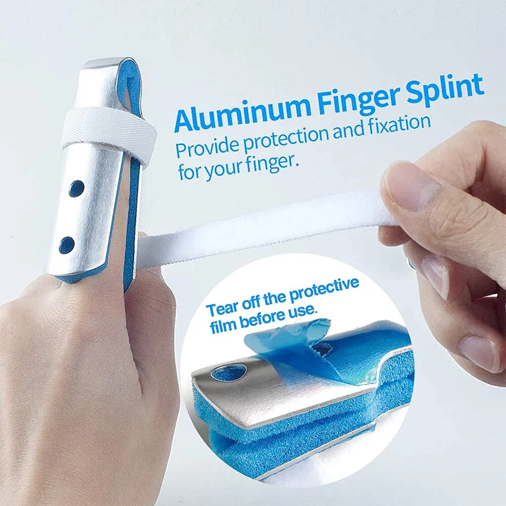 1pc Metal Finger Straightening Splint Brace for Broken Finger