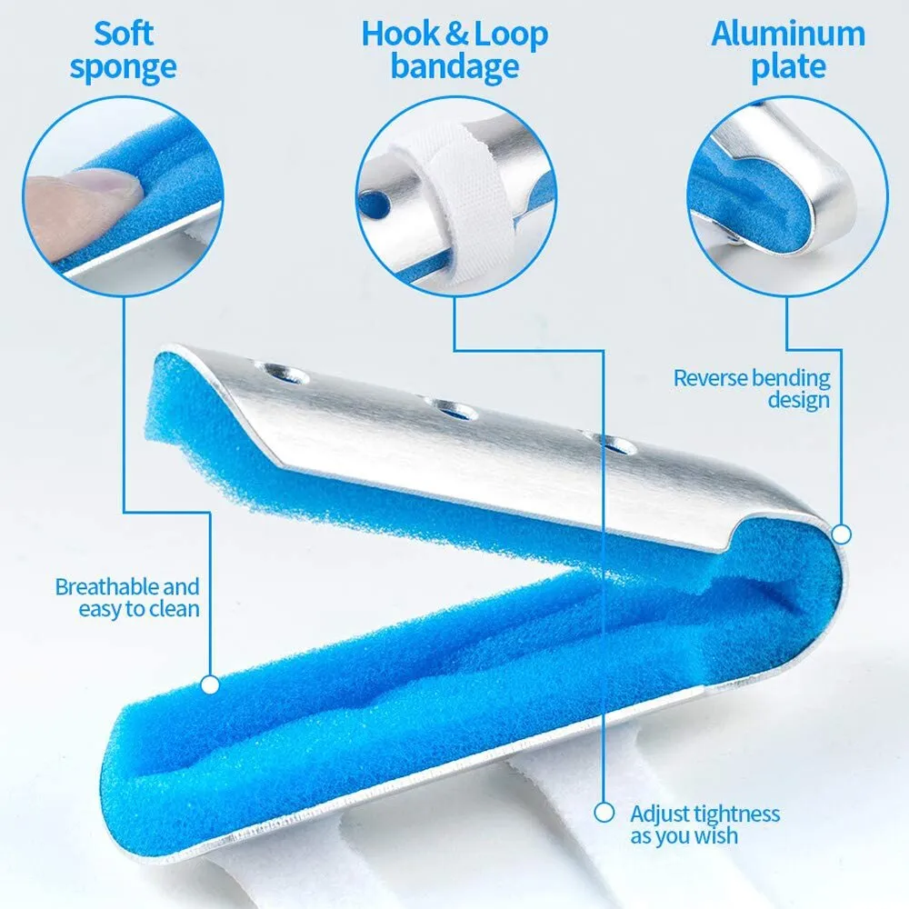 1pc Metal Finger Straightening Splint Brace for Broken Finger