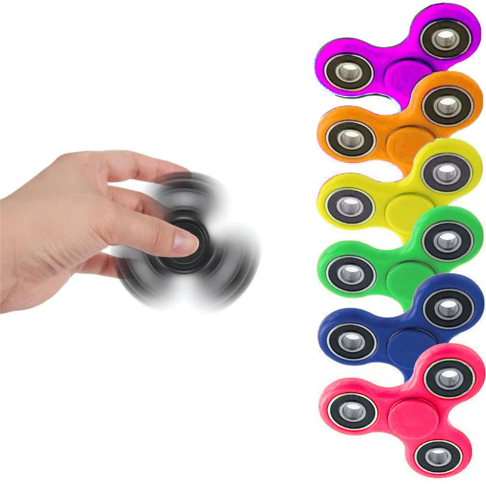 6X Hand Spinner Tri Fidget Ceramic Ball Desk Toy EDC ADHD Stuffer Stocking Focus