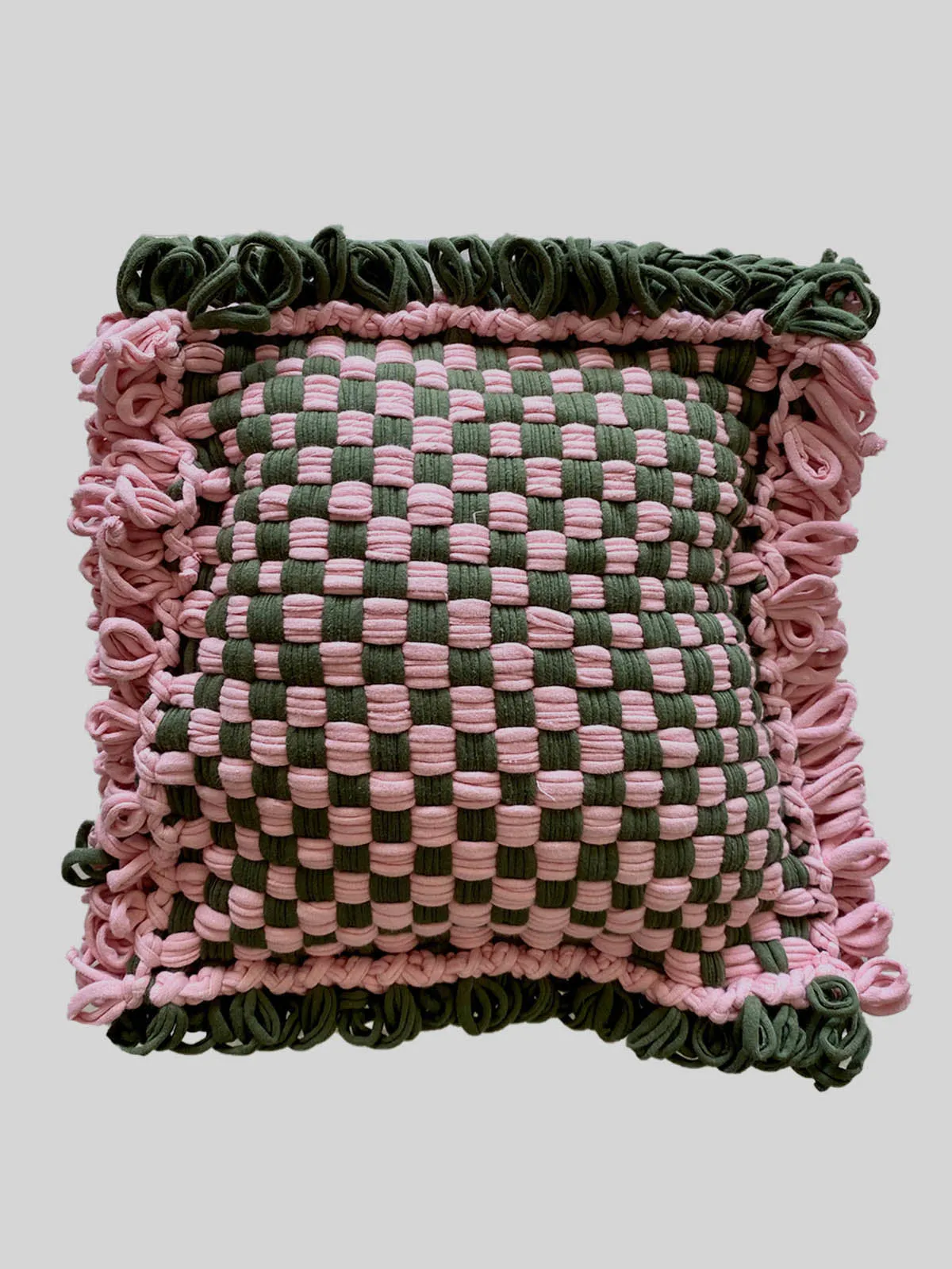 Cushions Olive Green And Pink