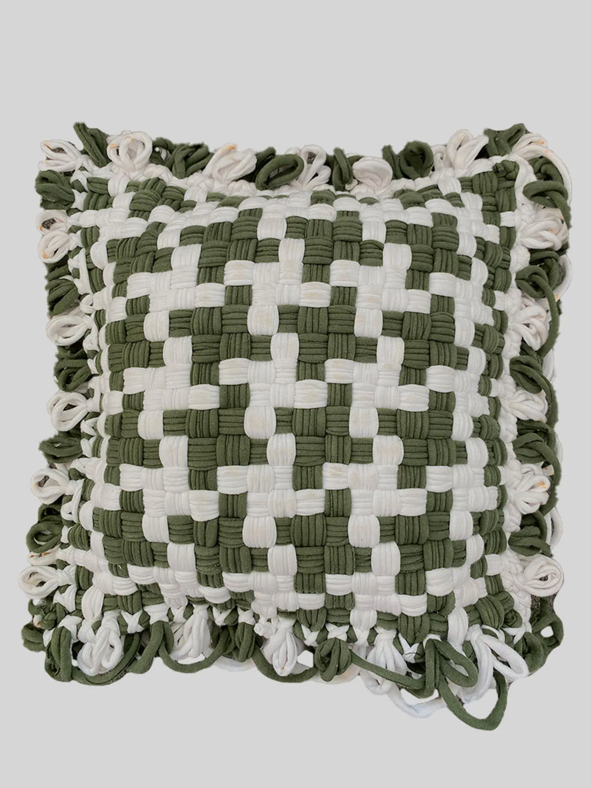 Cushions Olive Green And White