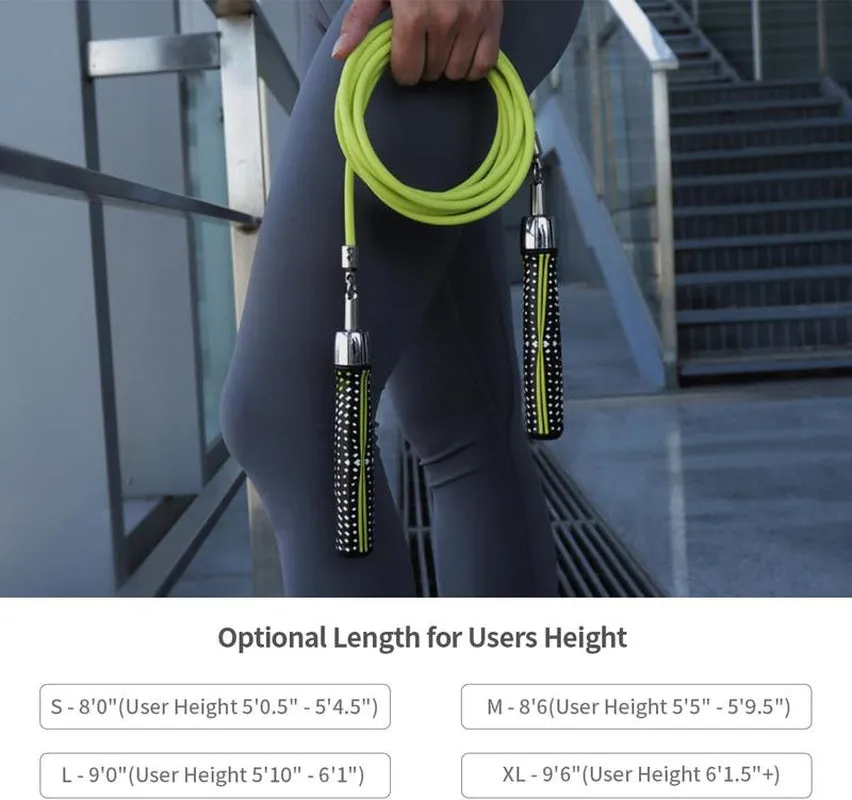 HEREROPE Weighted Jump Rope for Speed, Cardio, Boxing Fitness Workout, 1/4Lb Skipping Rope with Ball-Bearing, Comfortable & Ergonomic Grip, Tangle Free Cable, Jump Ropes for Men Women Fitness
