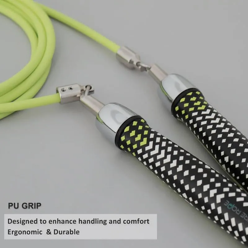 HEREROPE Weighted Jump Rope for Speed, Cardio, Boxing Fitness Workout, 1/4Lb Skipping Rope with Ball-Bearing, Comfortable & Ergonomic Grip, Tangle Free Cable, Jump Ropes for Men Women Fitness