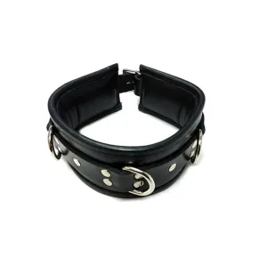 LEATHER COLLAR - BLACK