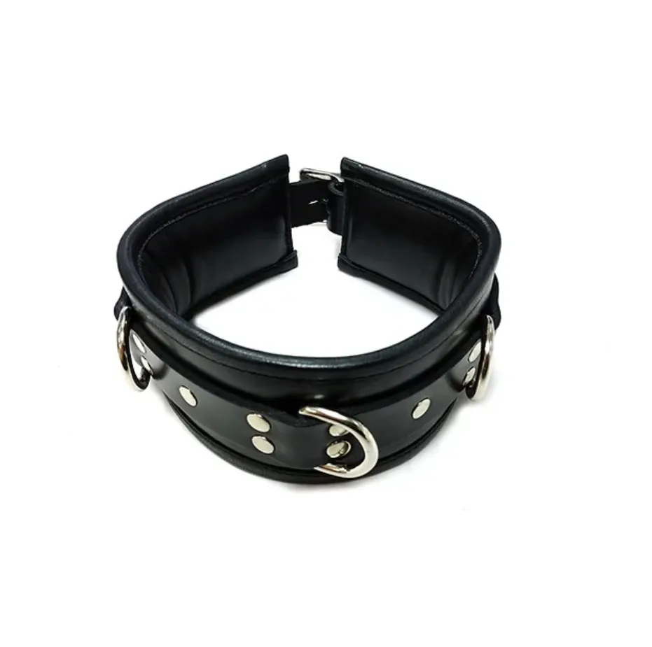 LEATHER COLLAR - BLACK