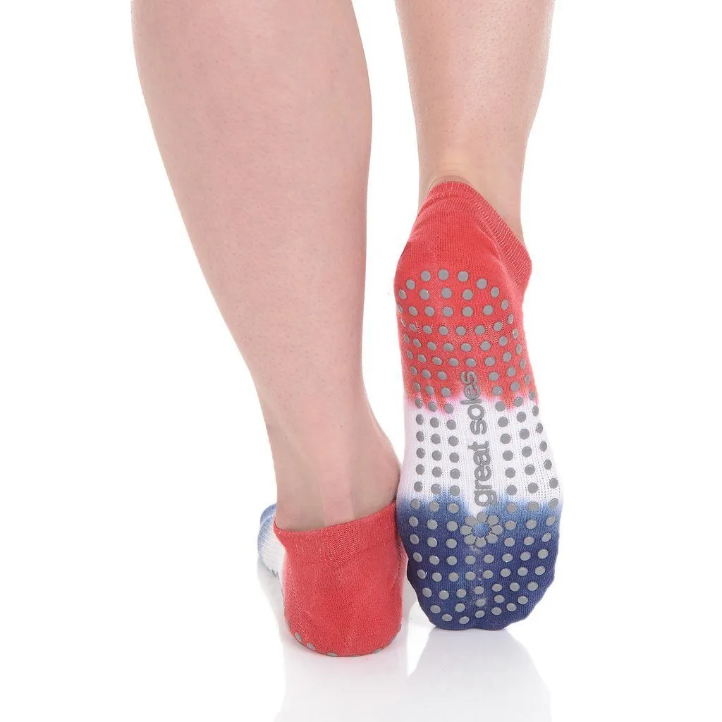 Ombre Dyed Grip Socks - Lady Liberty