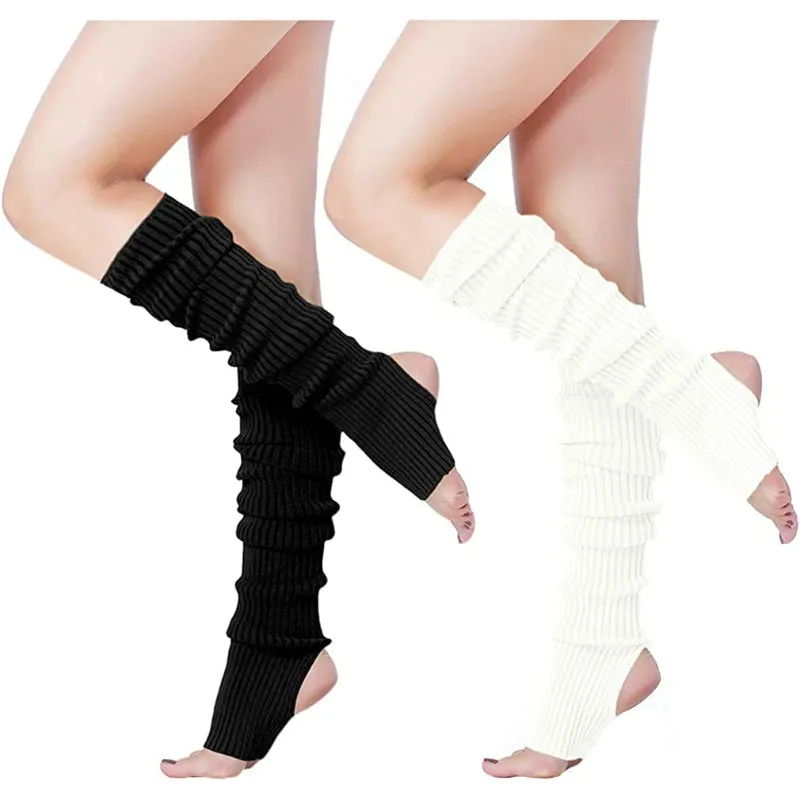 Pack of 2 Womens Neon Knit Leg Warmer for 80s Party Dance Sports Yoga