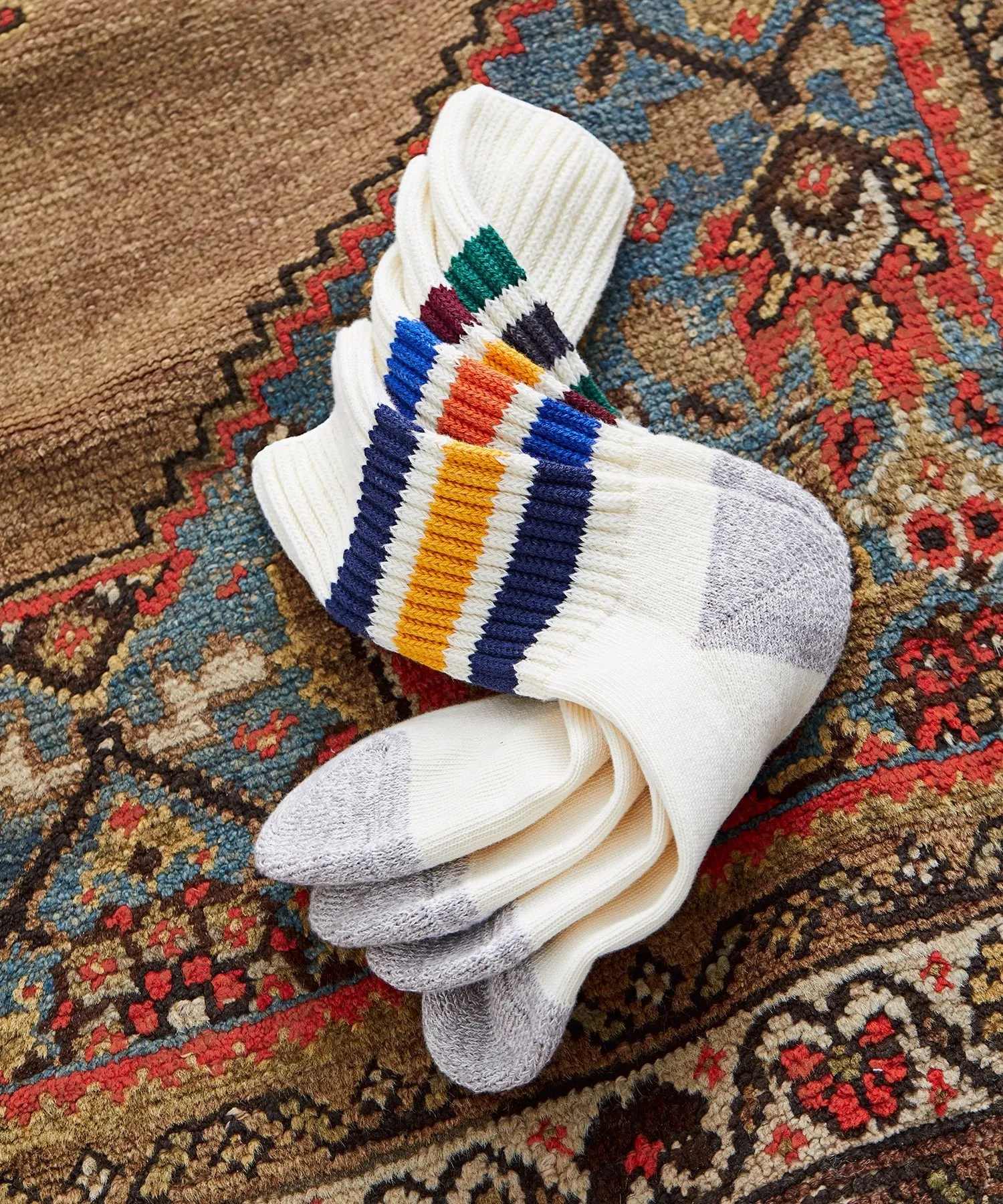 RoToTo Coarse Old School Ribbed Crew Socks