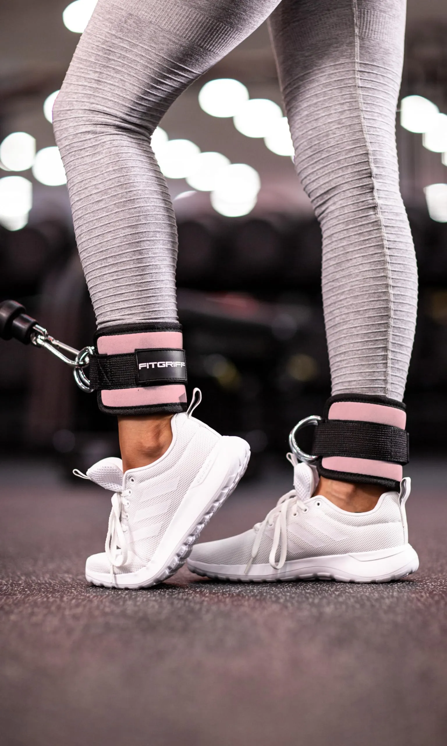 Sangle Cheville Musculation Poulie V1 - Ankle Straps pour Sport, Kickback, Entranement des Fessiers - Accessoires de Fitness pour Cable Machines