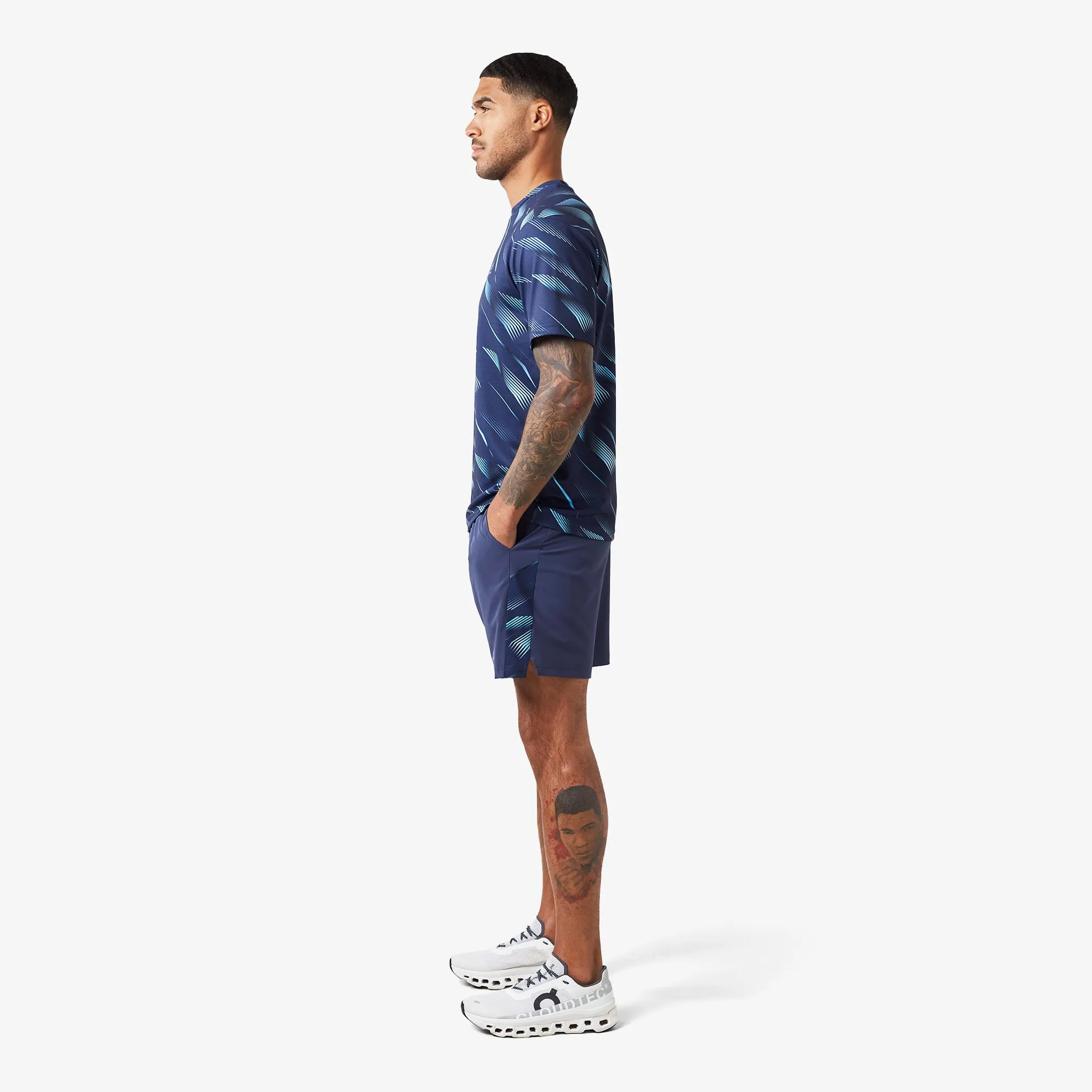 Speed Print Twinset | Navy