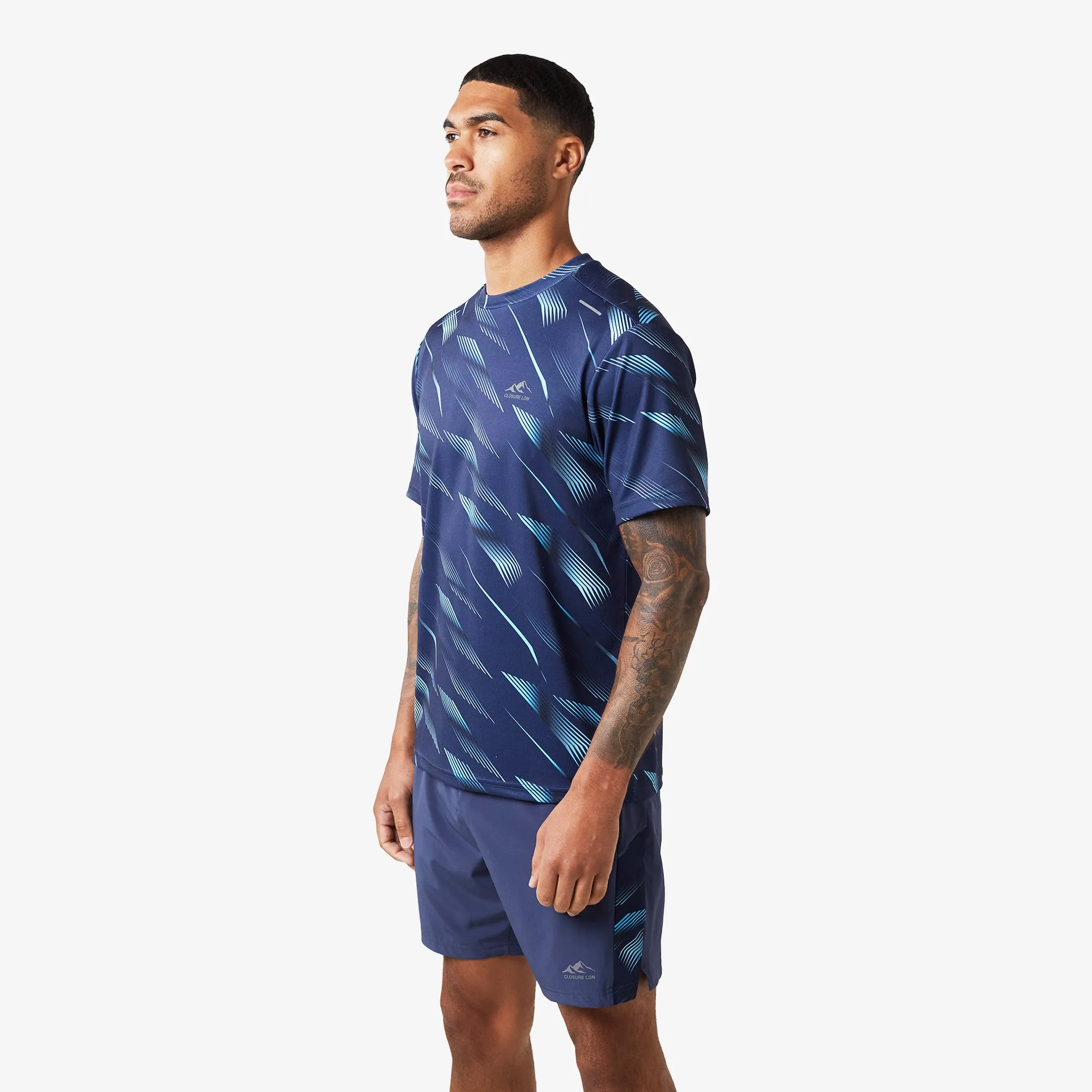 Speed Print Twinset | Navy