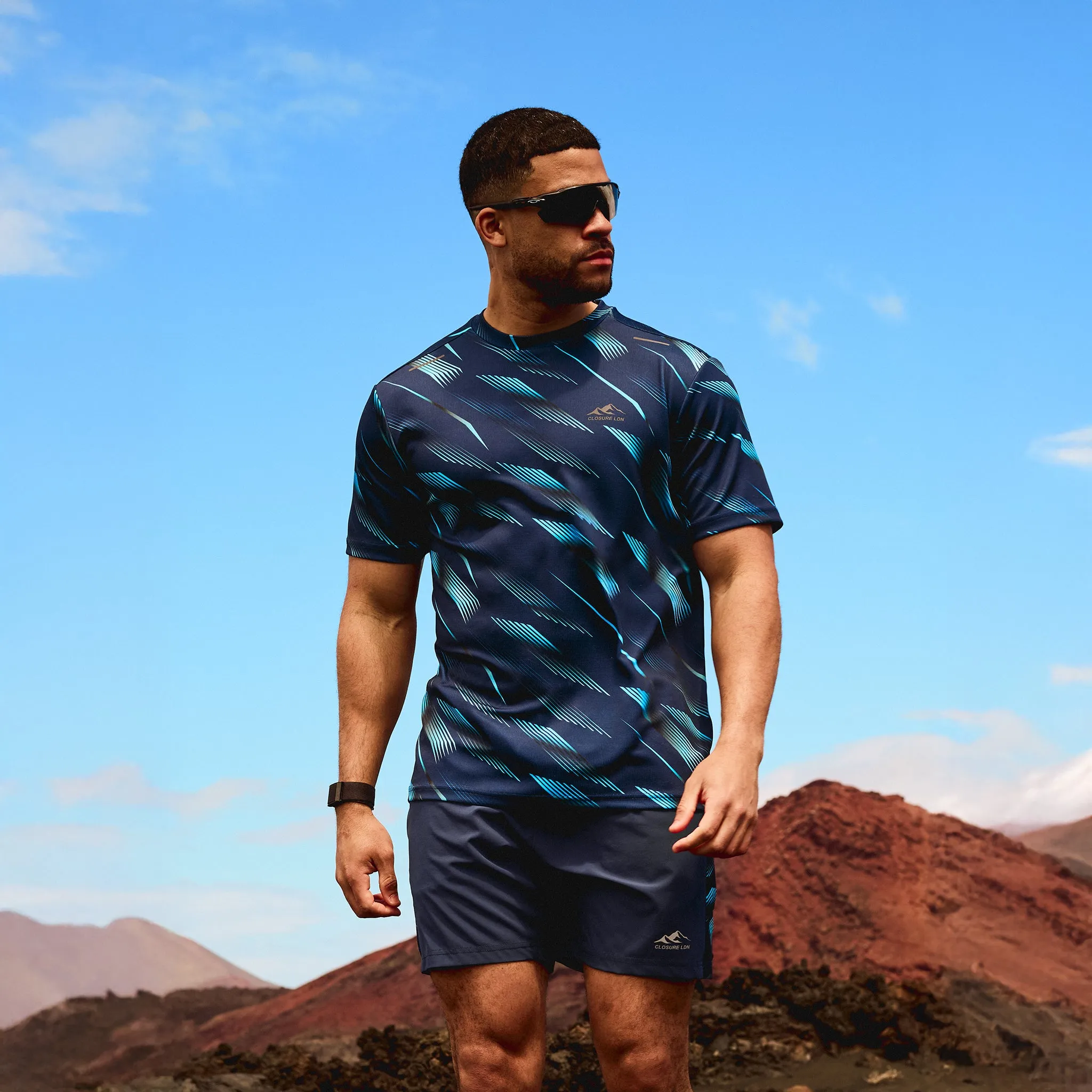 Speed Print Twinset | Navy
