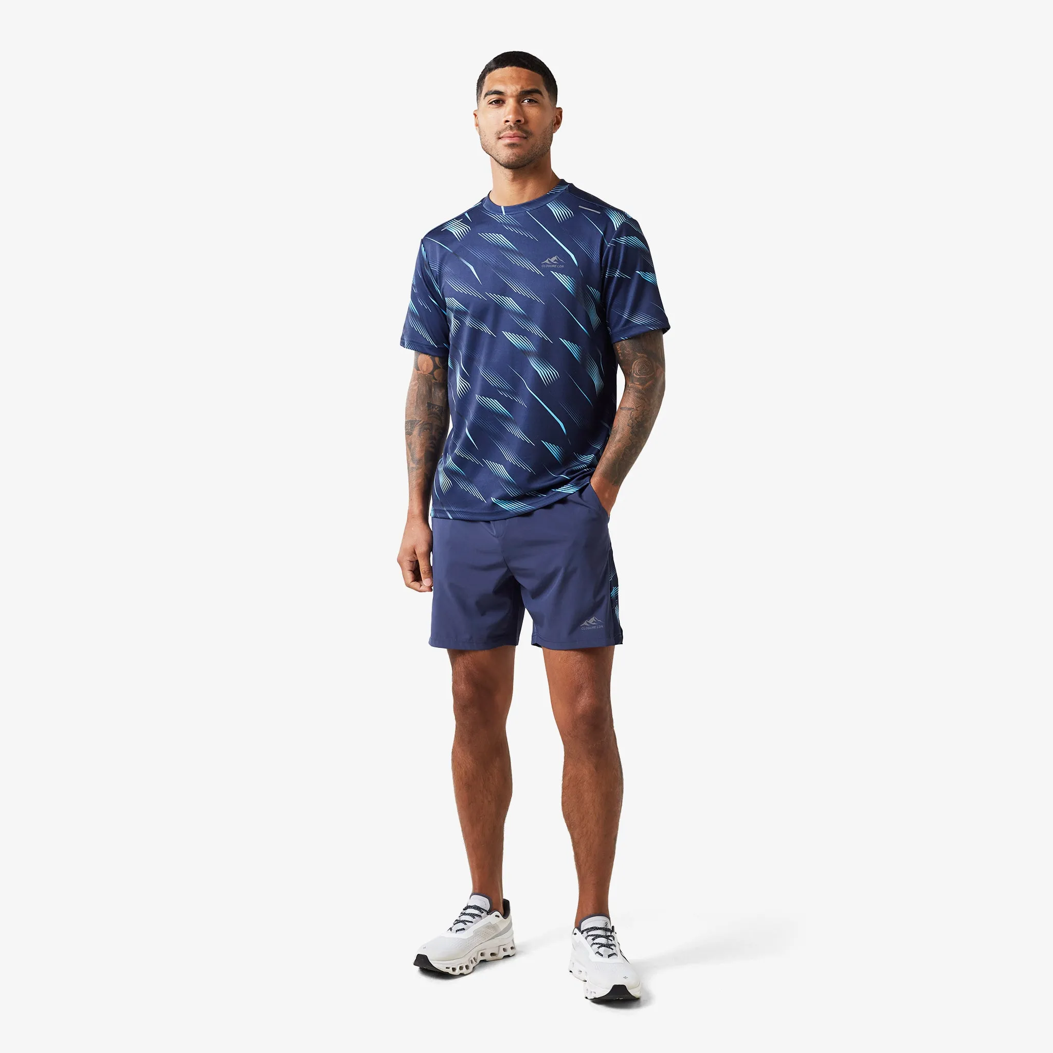 Speed Print Twinset | Navy