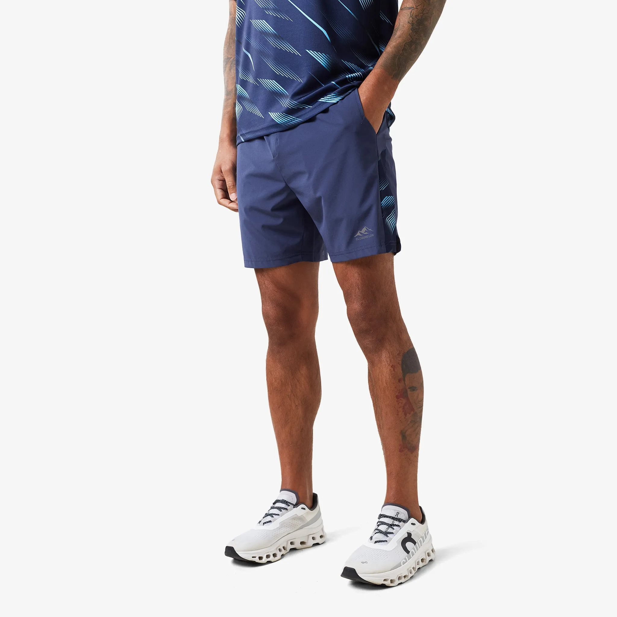Speed Print Twinset | Navy