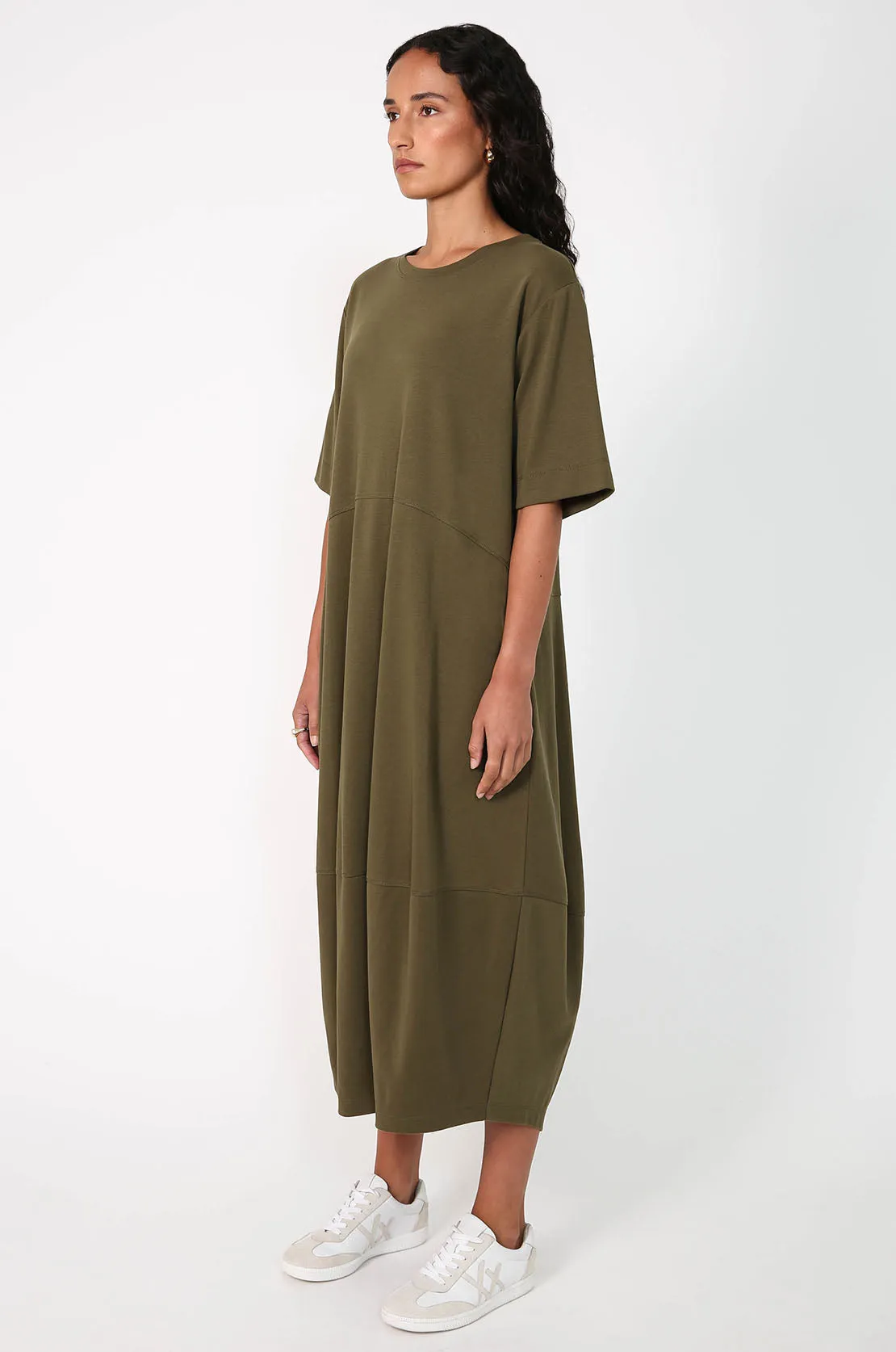 spin dress / khaki