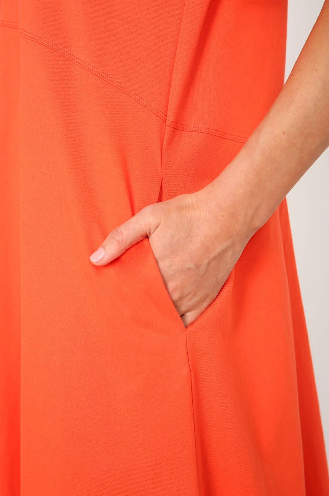 spin dress / tangerine orange