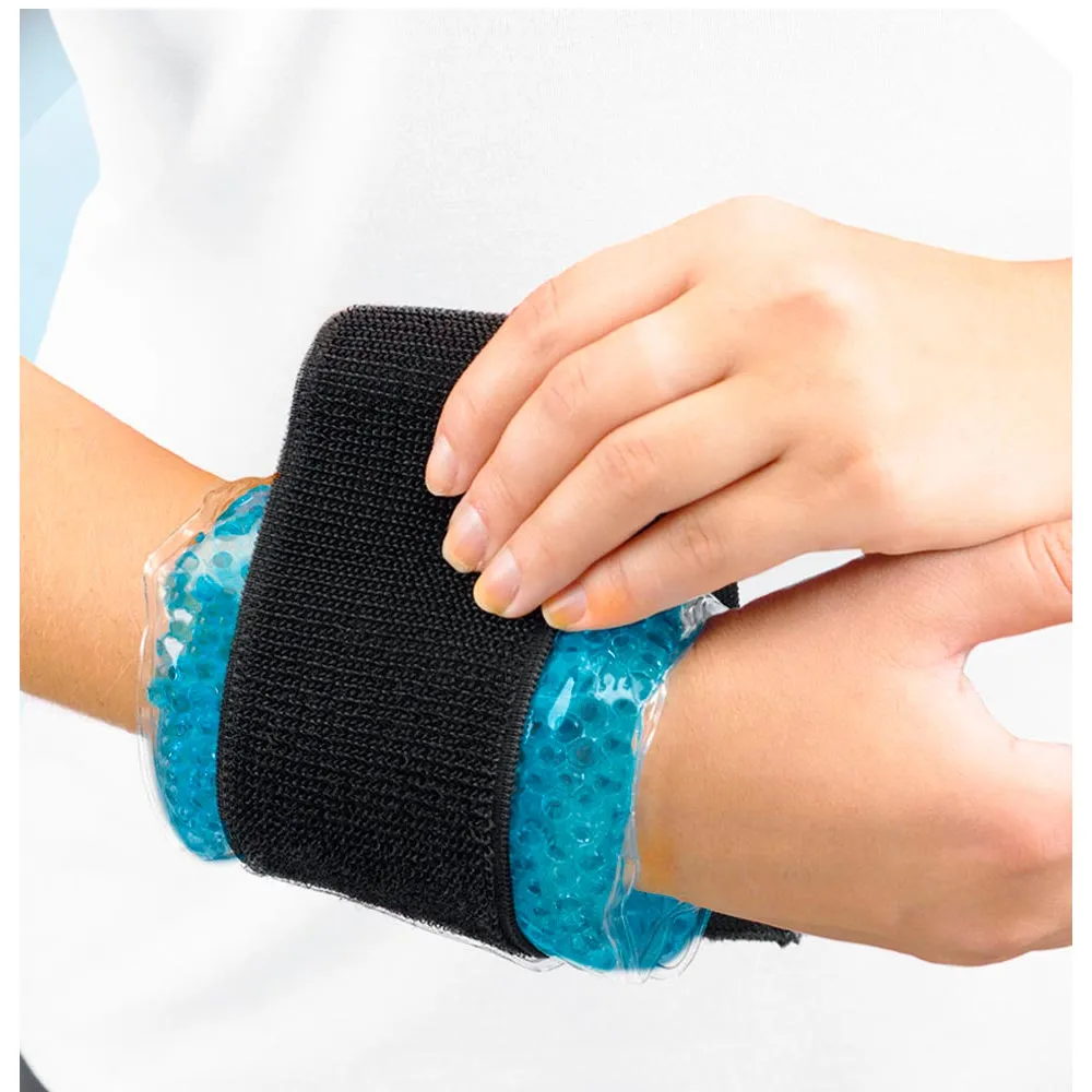 Wrist Ankle Pack Cold Gel Bead Ice Pain Relief Reuse Brace Wrap Arthritis Sports